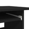 vidaXL Skrivebord svart 80x45x74 cm konstruert tre