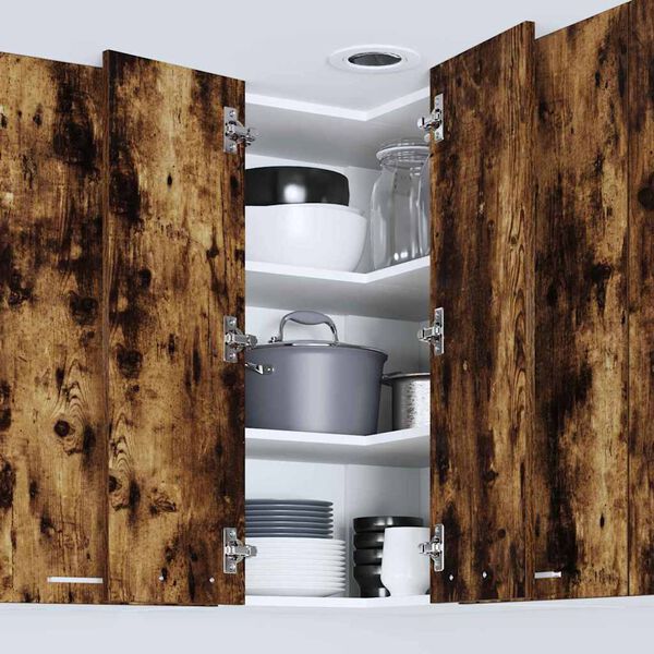 vidaXL Hengende skap R&oslash;kt eik og hvit 57 x 57 x 80 cm Konstruert tre