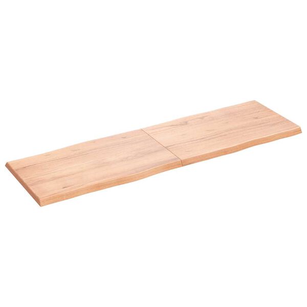 vidaXL Bordplate lysebrun 160x50x(2-4)cm behandlet heltre naturlig
