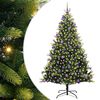 vidaXL Kunstig leddet juletre med 300 LED-lamper Gr&oslash;nn 210 cm