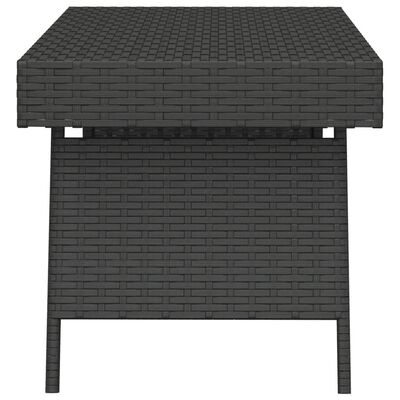 vidaXL Sammenleggbart sidebord svart 60x40x38 cm polyrotting