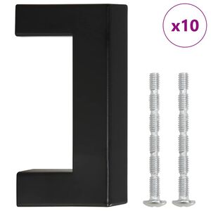 vidaXL Skaph&aring;ndtak 10 stk svart 64 mm rustfritt st&aring;l