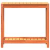 vidaXL Pottebord med hylle voksbrun 82,5x35x75 cm heltre furu