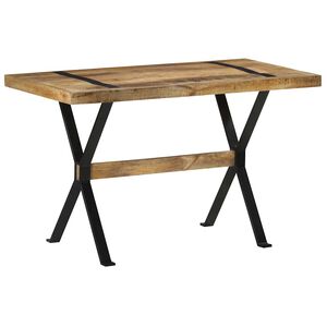 vidaXL Spisebord 120x60x76 cm grovt mangotre