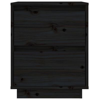 vidaXL Nattbord svart 40x35x50 heltre furu