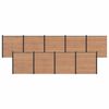 vidaXL Gjerdesett 9 stk. 1564 x 186 cm WPC og Aluminium Brun