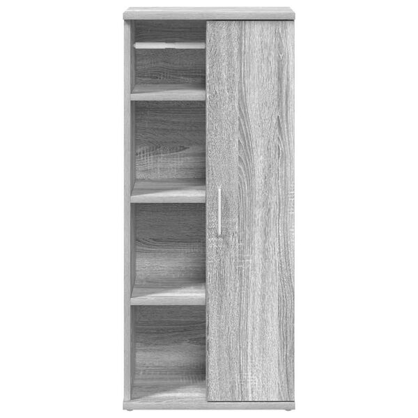 vidaXL Baderomsskap med rulleholder gr&aring; sonoma 39x22x90 cm