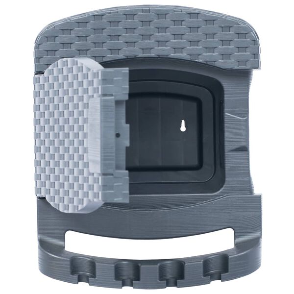 vidaXL Veggmontert slangetrommel plast antrasitt