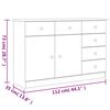 vidaXL Skjenk ALTA 112x35x73 cm heltre furu