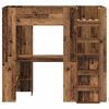 vidaXL Loft seng ramme med skrivebord Gammelt tre 75 x 190 cm