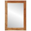 vidaXL Baderomsspeil Veggmontert brun 50 x 70 x 3 cm Massivt akasietre