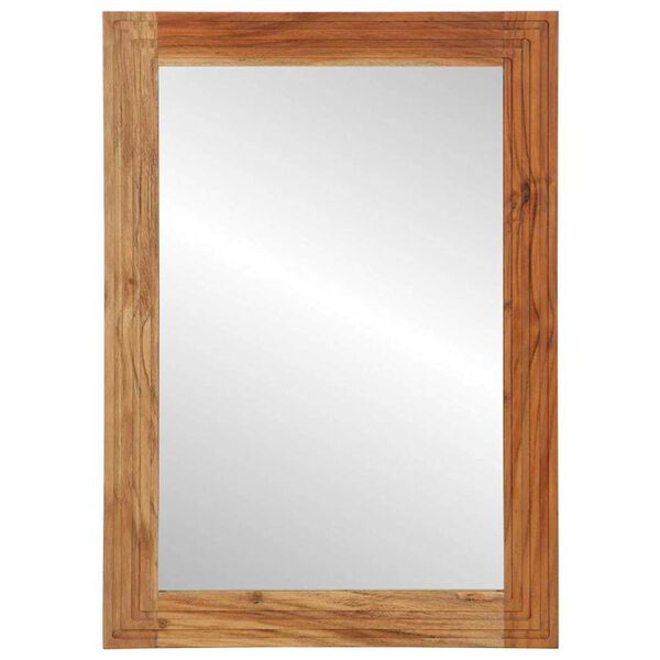 vidaXL Baderomsspeil Veggmontert brun 50 x 70 x 3 cm Massivt akasietre