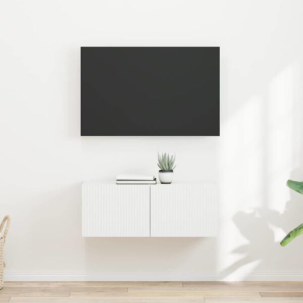 vidaXL TV Veggskap 2 pcs Hvit 60 x 31 x 29.5 cm Konstruert tre