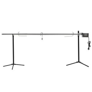 vidaXL Automatisk grill med motor rustfritt st&aring;l 207x45x81 cm