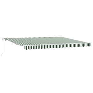 vidaXL Markise Gr&oslash;nn og hvit 450 x 350 x 165 cm Polyester