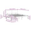 vidaXL Sengeramme med skuffer hvit 140x190 cm heltre furu