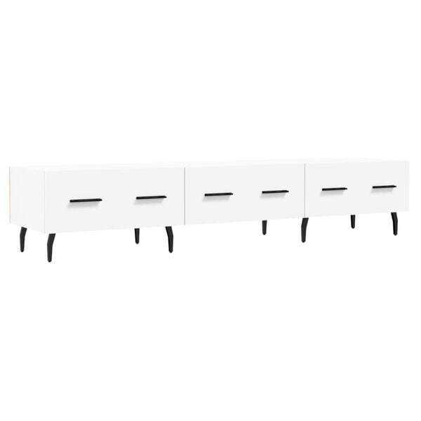 vidaXL TV-benk hvit 150x36x30 cm konstruert tre