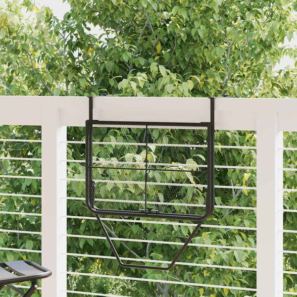 vidaXL Balkongbord svart 60x40 cm st&aring;l