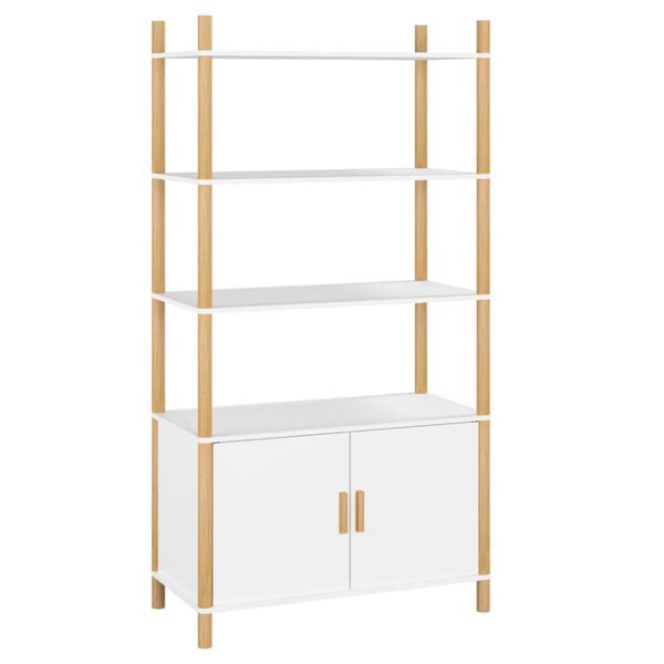 vidaXL Highboard hvit 80x40x121 cm konstruert tre