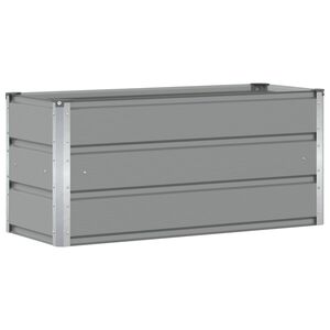 vidaXL Plantekassed Lysegr&aring; 100 x 40 x 45 cm St&aring;l