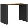 vidaXL Barbord med topp i akasie svart 145x80x110 cm polyrotting