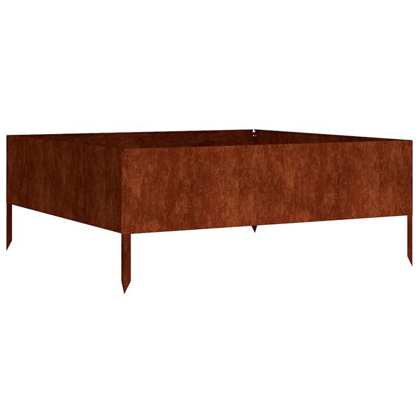 vidaXL H&oslash;ybed 100x100x41 cm cortenst&aring;l