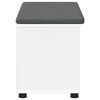 vidaXL Gangbenk Hvit 80 x 38 x 46 cm Konstruert treverk og stoff