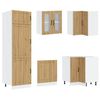 vidaXL Kj&oslash;kkenskap Lucca 2 pcs Brun 80 x 46 x 81.5 cm Konstruert tre