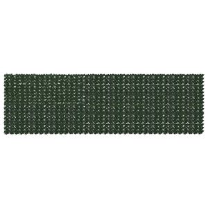 vidaXL Balkong skjerm med blader M&oslash;rkegr&oslash;nn 500 x 150 cm