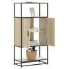 vidaXL Highboard sonoma eik 68x35x139 cm konstruert tre og metall