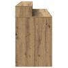 vidaXL Skrivebord med LED-lys artisan eik 140x55x91 cm konstruert tre