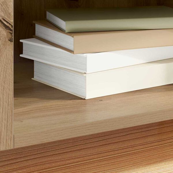 vidaXL Plateskap Artisan Eik 121 x 38 x 48 cm Konstruert tre