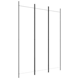vidaXL Romdeler 3 paneler hvit 150x200 cm stoff