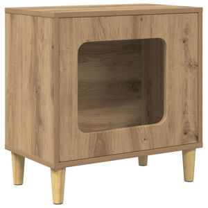 vidaXL Katt Hus Artisan eik 51 x 30 x 52 cm Konstruert tre