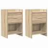 vidaXL Nattbord 2 stk. Sonoma eik 40 x 30 x 60 cm Konstruert tre