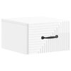 vidaXL Vegghengt Nattbord med skuff H&oslash;gglans hvit 34,5 x 33 x 20 cm