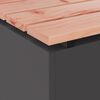 vidaXL Hagebenk Svart 60 x 40 x 43 cm Solid Douglas Tre og St&aring;l