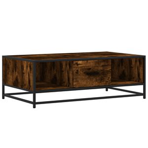 vidaXL Salongbord r&oslash;kt eik 100x57x35 cm konstruert tre og metall
