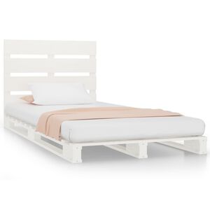 vidaXL Sengeramme uten madrass hvit 90x200 cm heltre furu