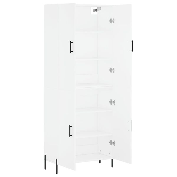 vidaXL Highboard hvit 69,5x34x180 cm konstruert tre