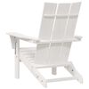 vidaXL Folding Adirondack Stol Hvit 74.5 x 80.5 x 90cm HDPE