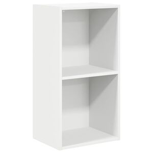 vidaXL Bokhylle hvit 40x30x76,5 cm konstruert tre