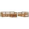 vidaXL Utend&oslash;rs sofa-sett 6 pcs Naturlig Solid akasietre