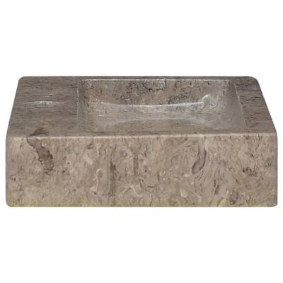 vidaXL Veggmontert vask grå 38x24x6,5 cm marmor