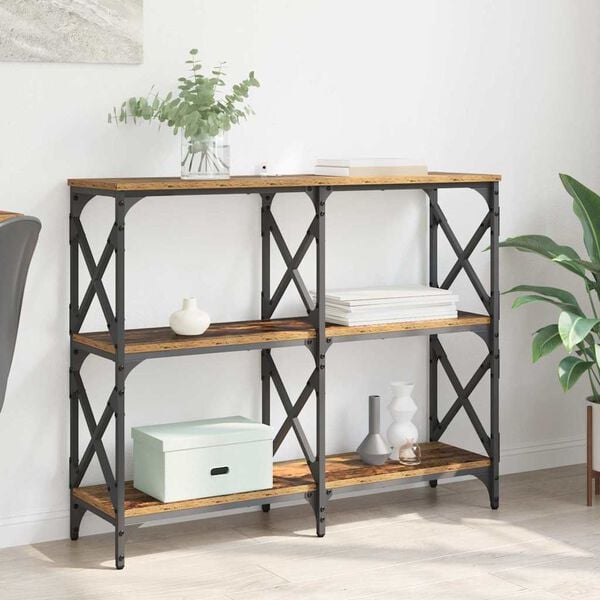 vidaXL Konsollbord Gamle tre 100 x 28 x 80,5 cm Konstruert tre