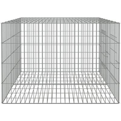 vidaXL Kaninbur med 2 paneler 110x79x54 cm galvanisert jern
