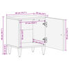 vidaXL Nattbord 2 stk 40x33x46 cm heltre mango