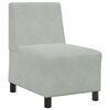 vidaXL Modul Sofa Enhet Armfri Lysegr&aring; Fl&oslash;yel