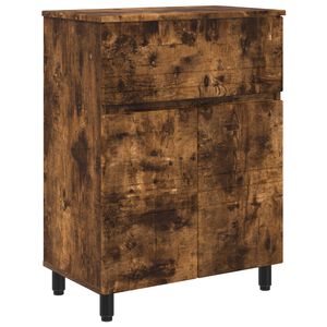 vidaXL Bad Sminkebord R&oslash;kt Eik 60 x 35 x 80 cm Konstruert tre