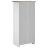 vidaXL Garderobeskap hvit 80x50x171,5 cm heltre furu Panama Range